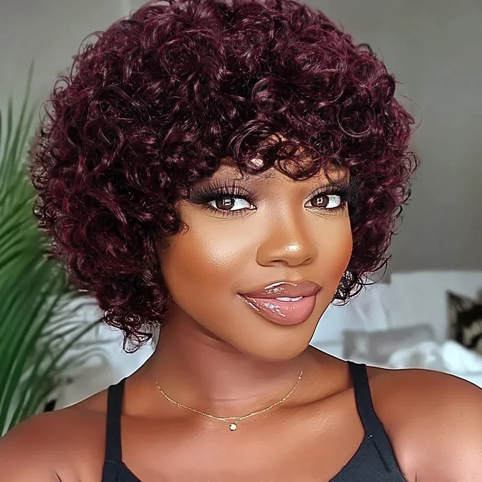 Brazilian Afro Puff Pixie Bob Wig 99J Natural Brown