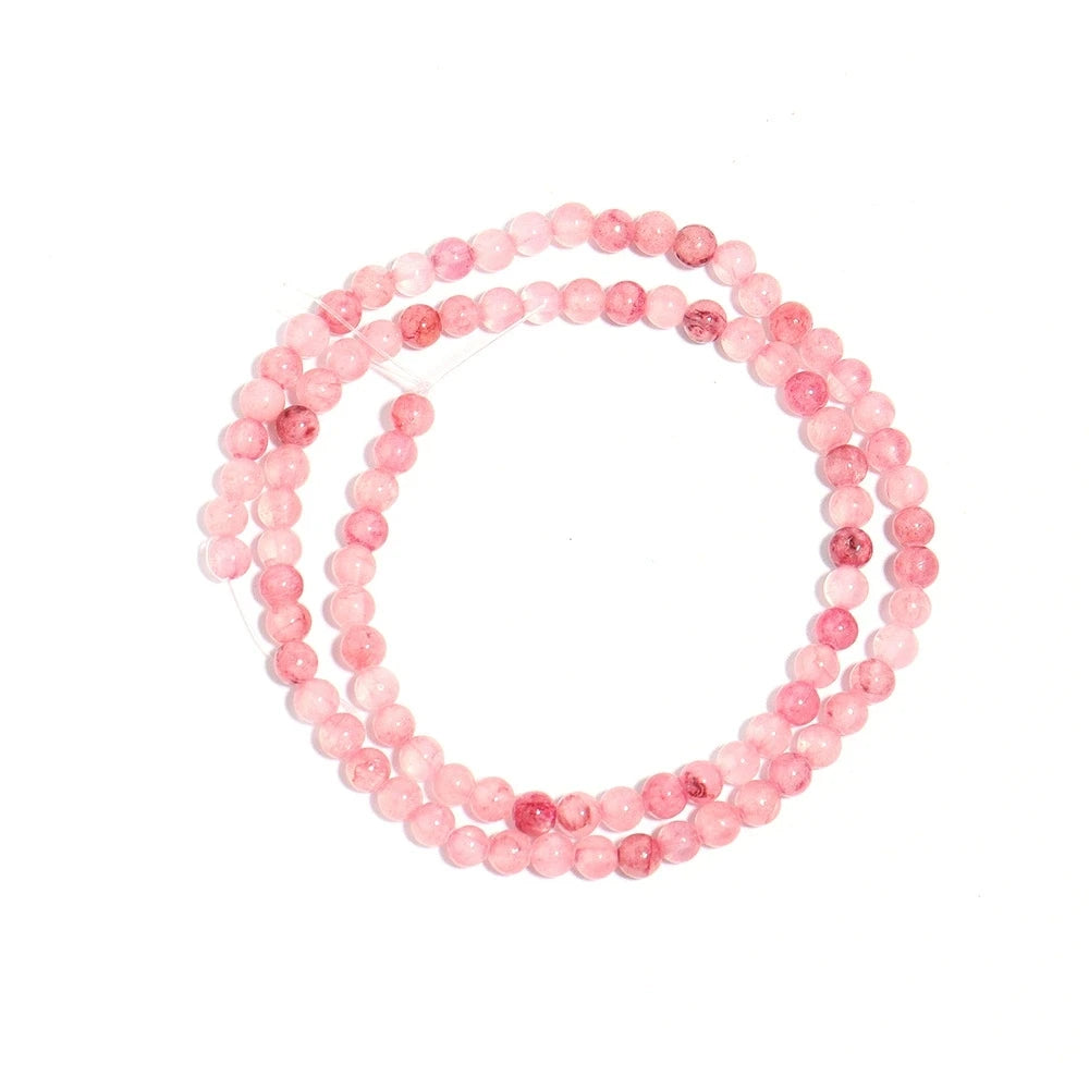 Natural Persian Jade Stone Pink Loose Beads 4-12mm