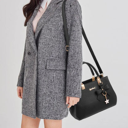 Elegant Plum Bowknot Crossbody Bag for Women
