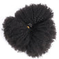 ELISHEVA Indian Human Hair Weave Bundles Kinky Curly Jet Black