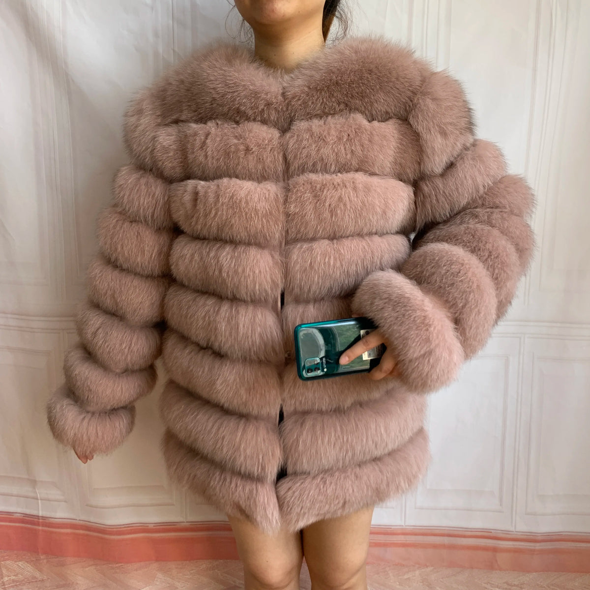 4in1 Real Fox Fur Coat for Women