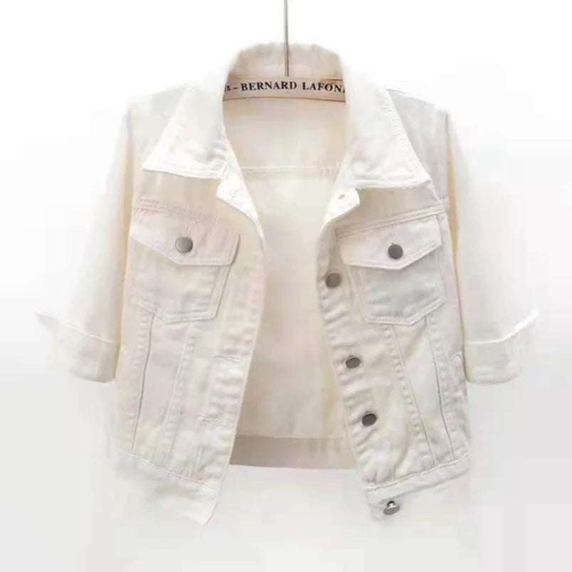 Women Cotton Denim Jacket Casual Spring Autumn Coat