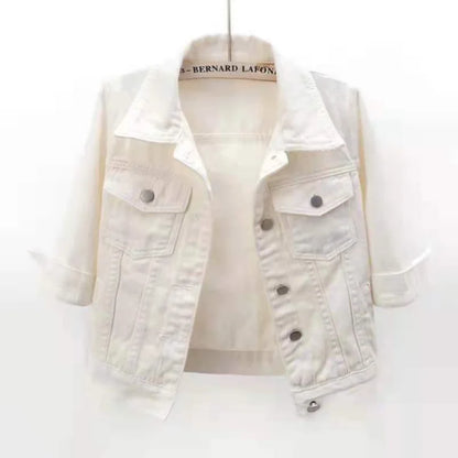 Women Cotton Denim Jacket Casual Spring Autumn Coat