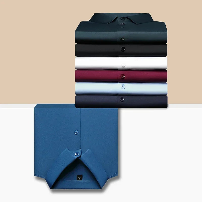 Men's Ultra-Stretch Slim-Fit Long Sleeve Shirt