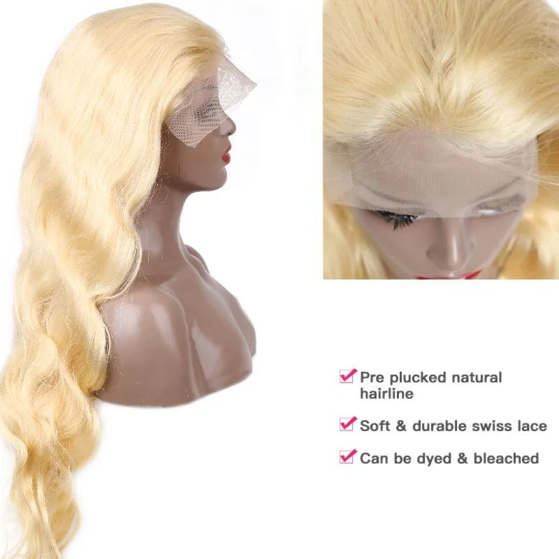 360 Lace Frontal Wig Honey Blonde Body Wave Human Hair