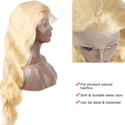 360 Lace Frontal Wig Honey Blonde Body Wave Human Hair