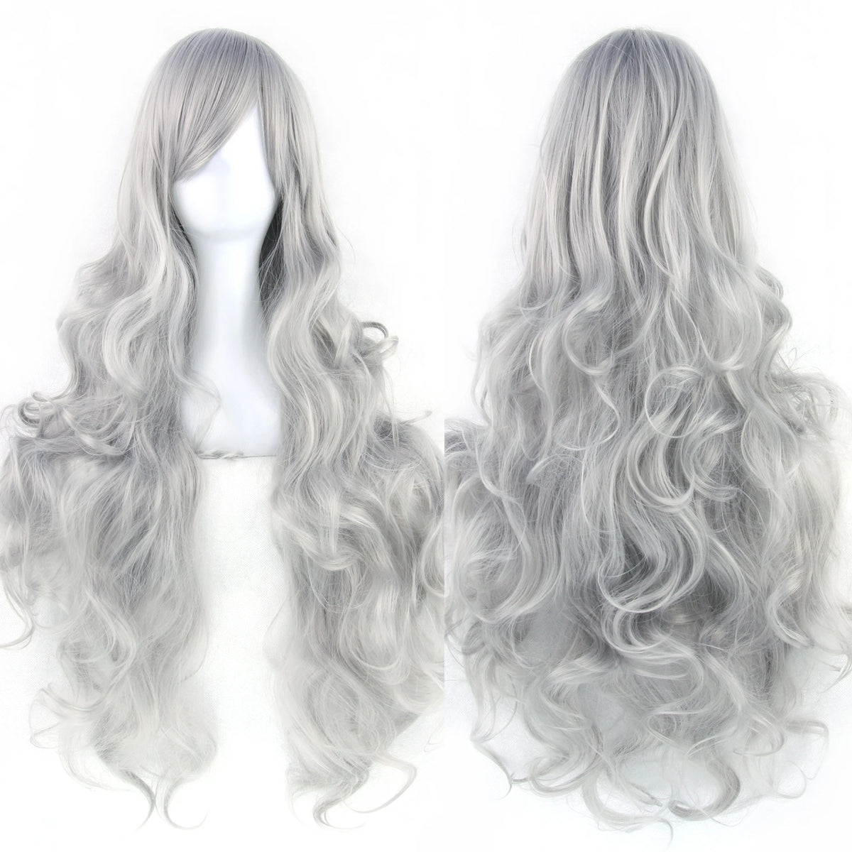 Soowee Curly Long Green Synthetic Hair Wig for Women