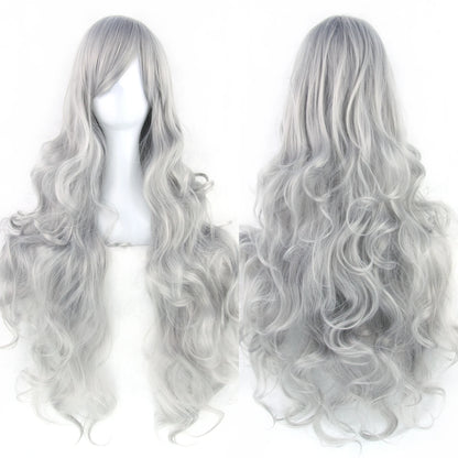 Soowee Curly Long Green Synthetic Hair Wig for Women