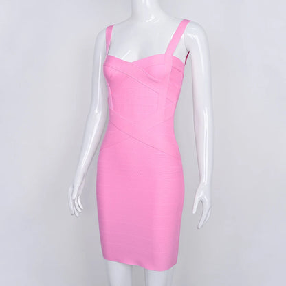 BEAUKEY Blue Mini Bandage Dress for Women XL