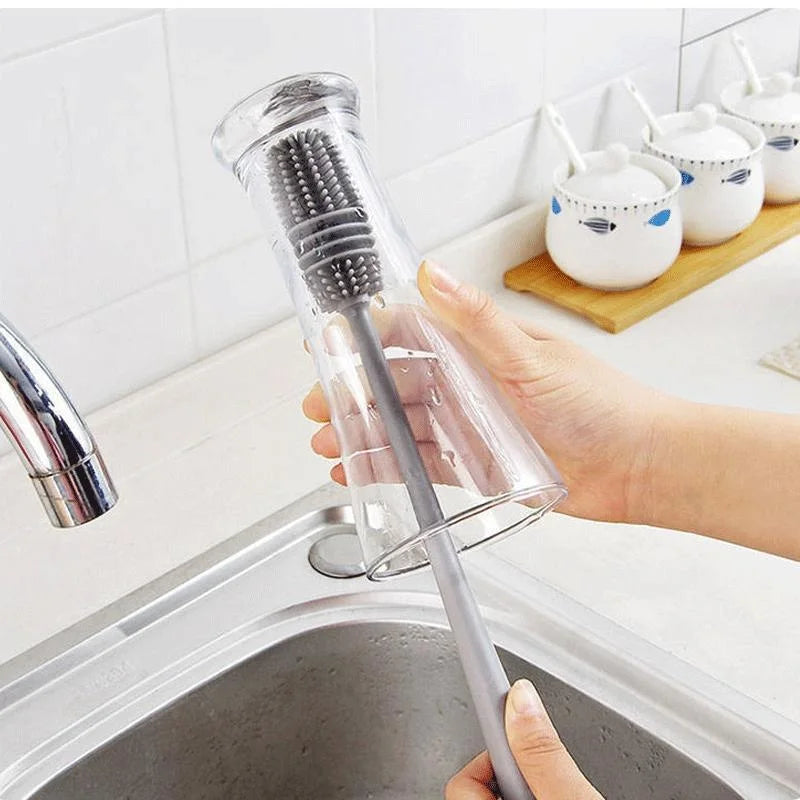 Silicone Long Handle Bottle and Cup Cleaning Brush
