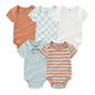 Kiddiezoom Cartoon Short Sleeve Baby Bodysuits 100% Cotton
