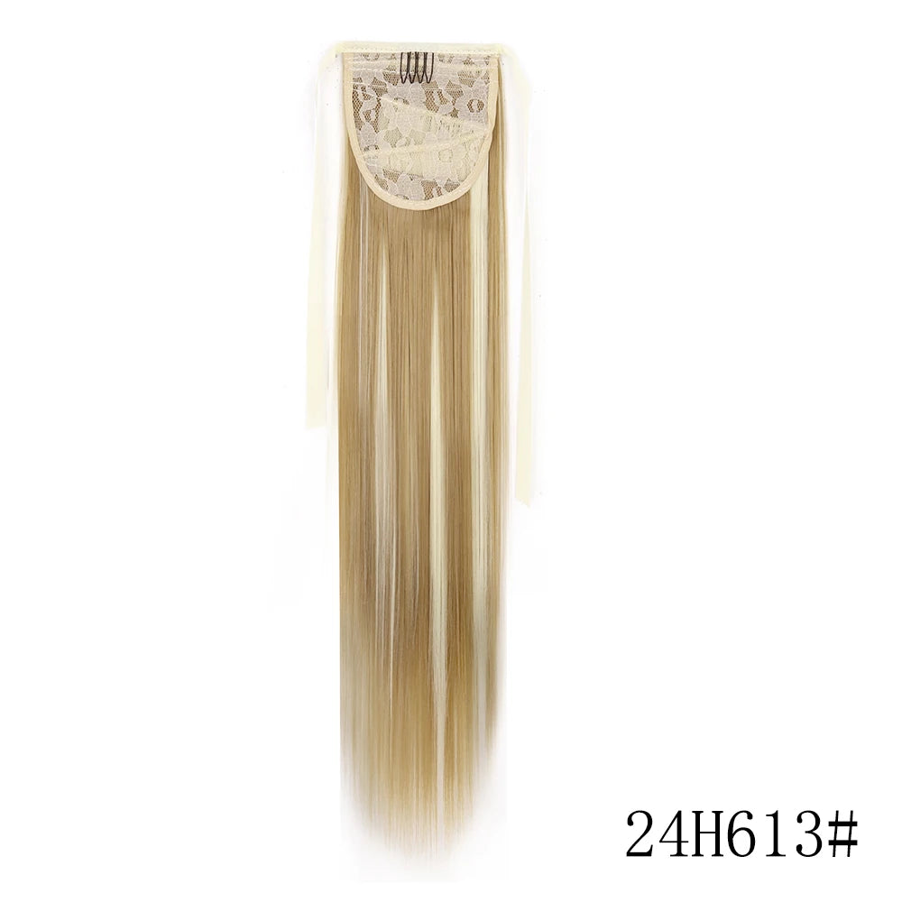 Long Straight Clip-in Ponytail Hair Extension Black