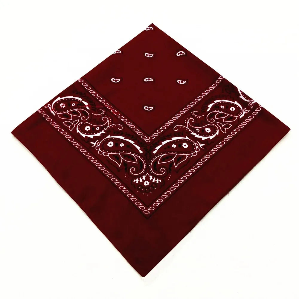 Unisex Polyester Paisley Bandana Hair Wrap
