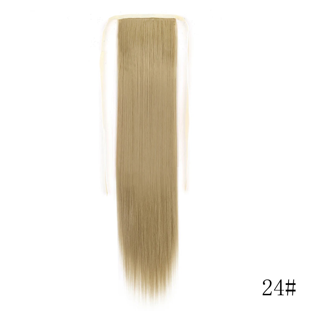 Long Straight Clip-in Ponytail Hair Extension Black