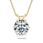 Moissanite Pendant Necklace 925 Sterling Silver Women