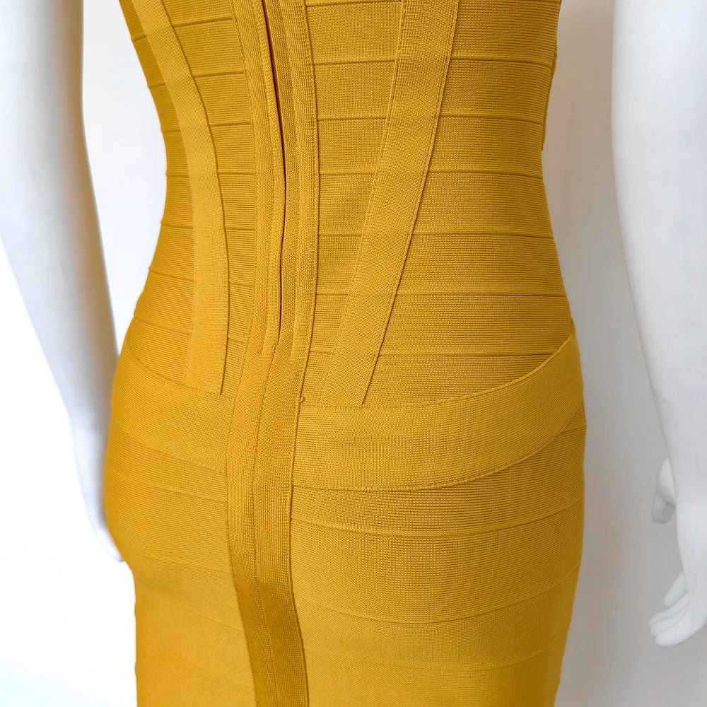 BEAUKEY Blue Mini Bandage Dress for Women XL