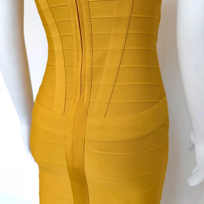 BEAUKEY Blue Mini Bandage Dress for Women XL