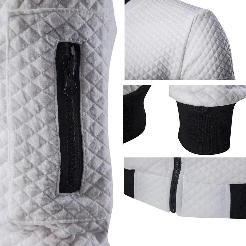 Men's Casual Spring and Autumn Zipper Jacket Set