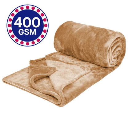 Solid Fleece Blanket for Couch and Bed, Super Soft Plush