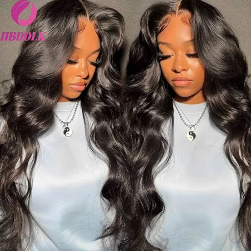 13x6 HD Lace Frontal Wig Human Hair Body Wave Natural Black