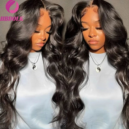 13x6 HD Lace Frontal Wig Human Hair Body Wave Natural Black