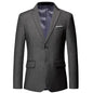 Men's White Formal Suit Jacket with Long Sleeves