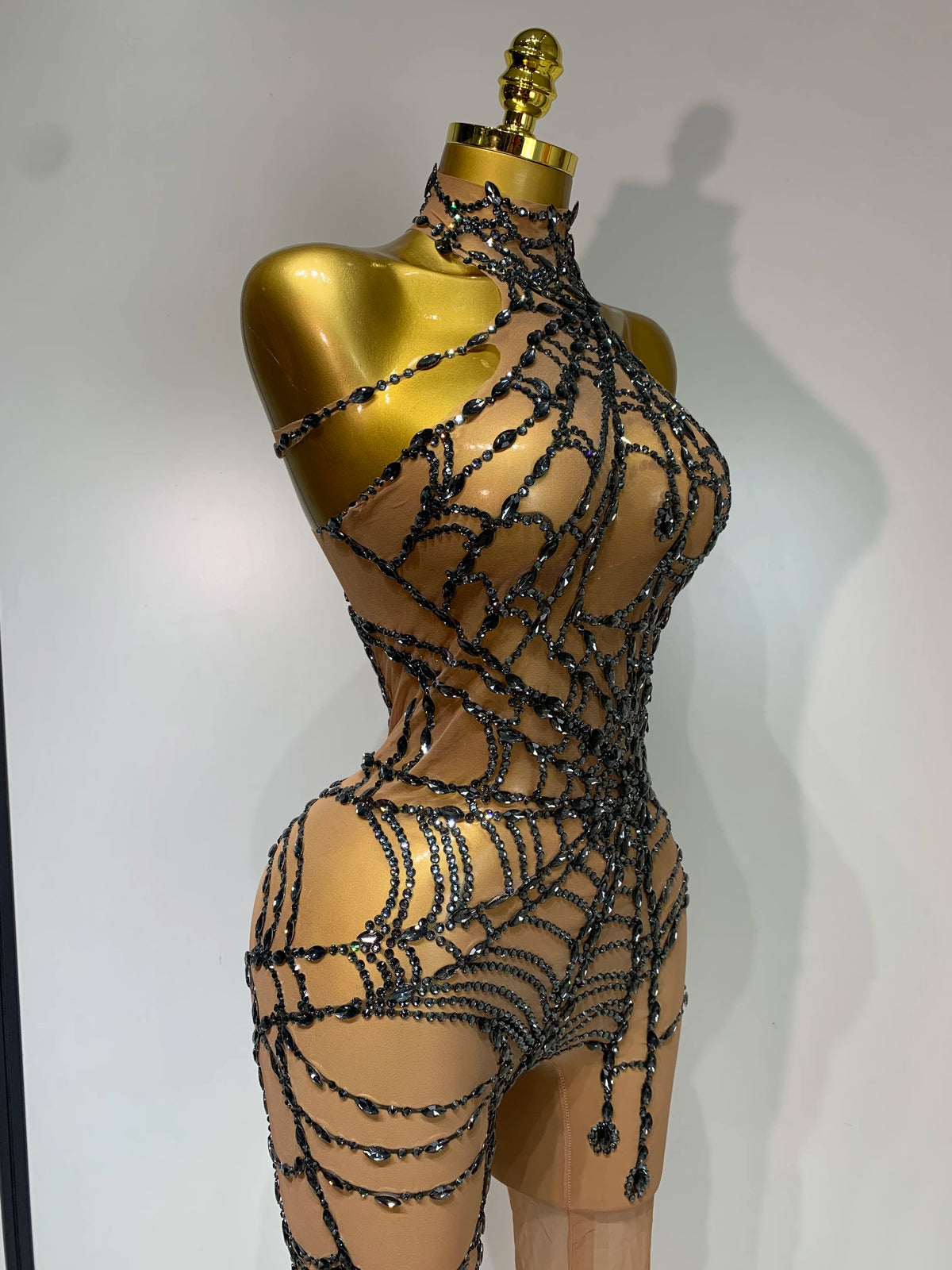 Sparkly Diamond Mesh Jumpsuit for Women