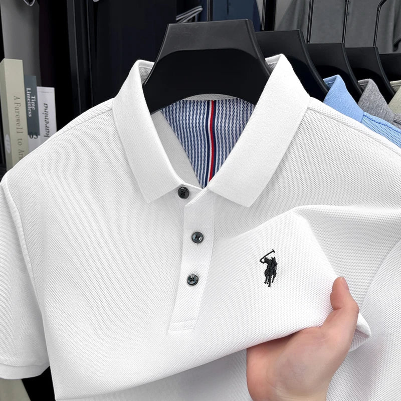 Cotton Short Sleeved Men's Polo Shirt Casual T-Shirt