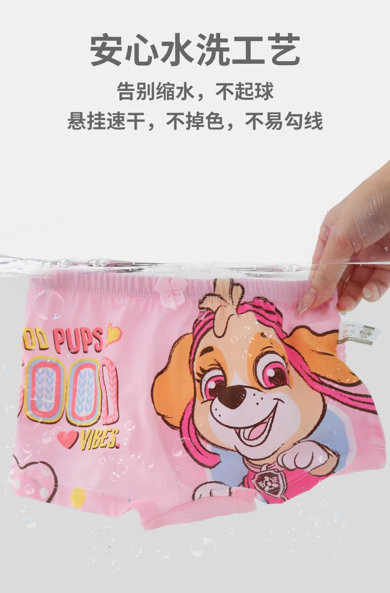4PCS Paw Patrol Skye Cotton Girls Underwear