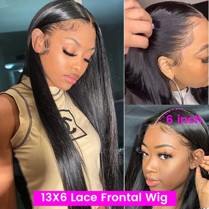 HD Lace Front Straight Human Hair Wig Transparent Lace