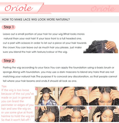 Kinky Straight Human Hair Half Wig 26 Inch Glueless