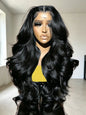 42 Inch 250% Density Body Wave Lace Front Wig Black