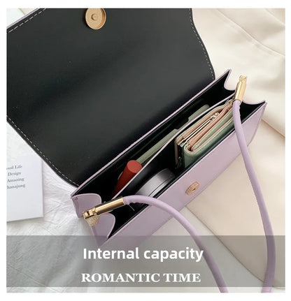 Luxury Women's Crossbody Shoulder Bag in Solid Color