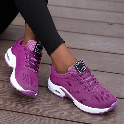 Women Breathable Mesh Platform Sneakers Casual Shoes