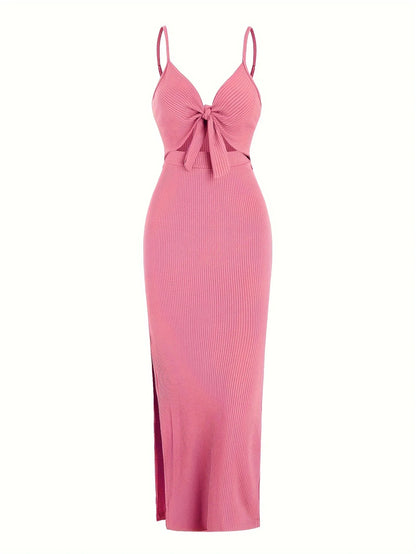Knit Backless Sleeveless Dress for Women