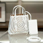 Mini Cowhide Shoulder Handbag Genuine Leather Bucket Bag
