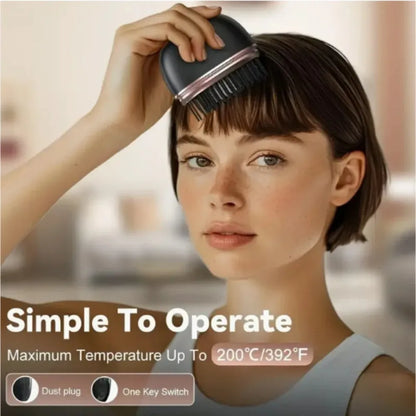 Mini Rechargeable Hair Straightener Brush Portable