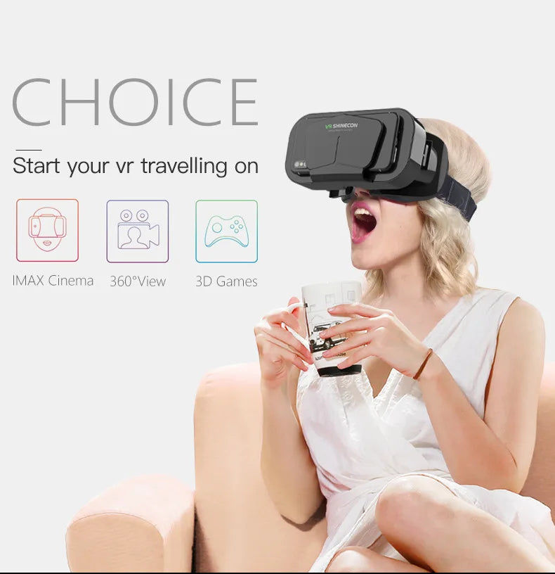 3D Virtual Reality Glasses Headset for Smartphones