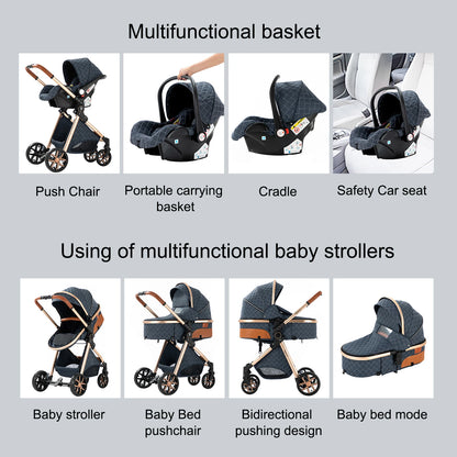 Lightweight 3 in 1 Baby Stroller Travel System