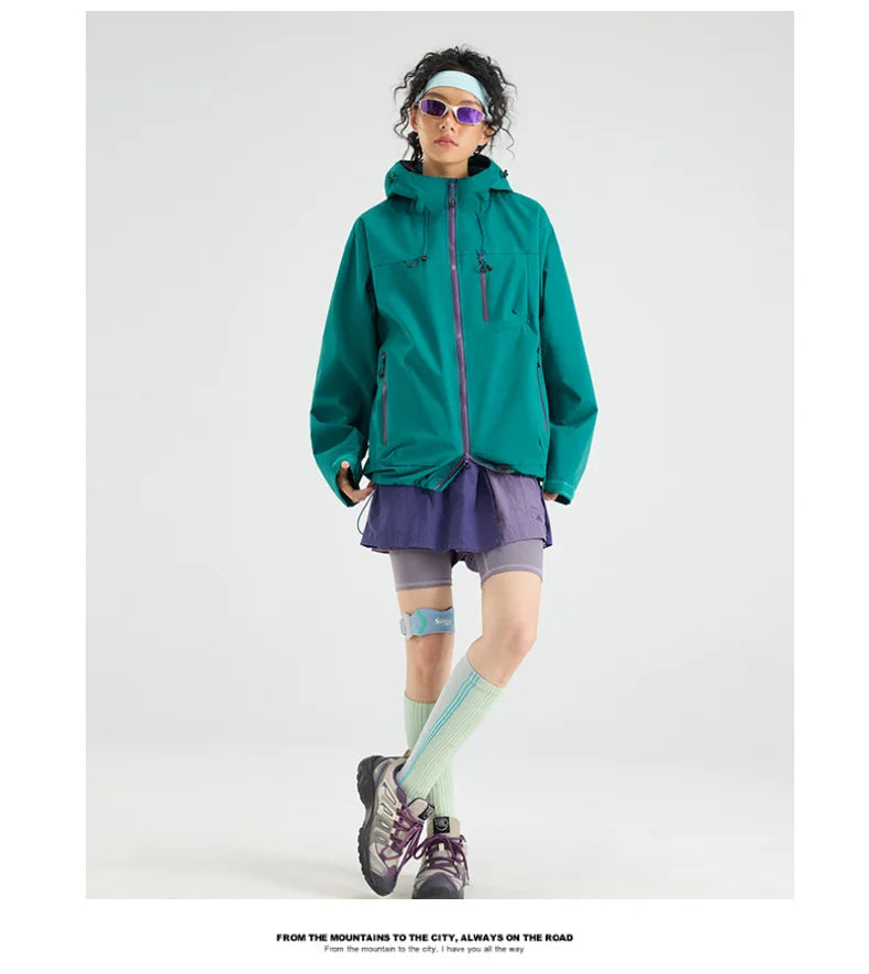Unisex Waterproof Hiking Jacket Windbreaker