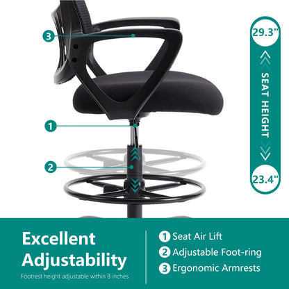 JHK Ergonomic Mesh Backrest Office Chair Adjustable Height