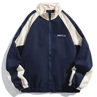 Men's Patchwork Color Block Varsity Jacket