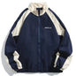 Men's Patchwork Color Block Varsity Jacket