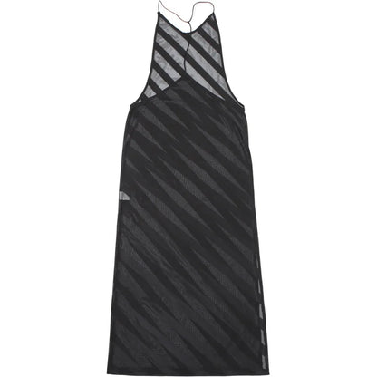 Mesh See Through Halter Maxi Dress for Women