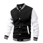Men's Black And White Varsity Baseball Jacket