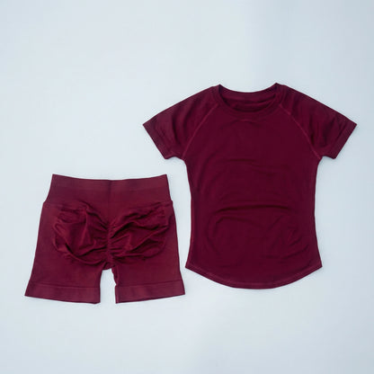 Seamless Yoga Top and Shorts Set for Women