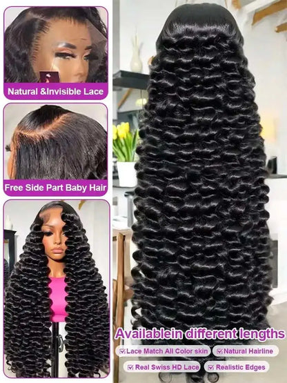 Loose Deep Wave Frontal Wig 42 Inch Remy Human Hair