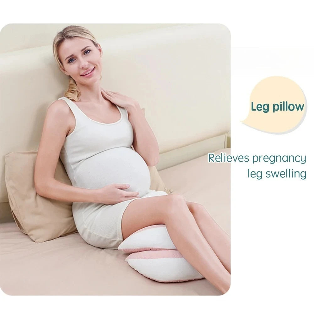 Pregnancy Pillow with Auxiliary Cotton Waist Support