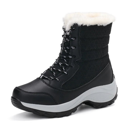 Women’s Waterproof Ankle Snow Boots with Fur Lining