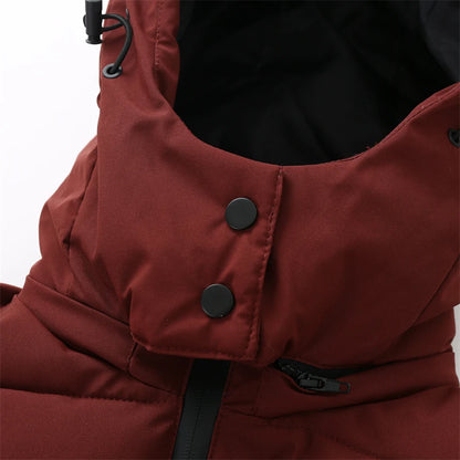 Women's Hooded Padded Winter Parka with Belt